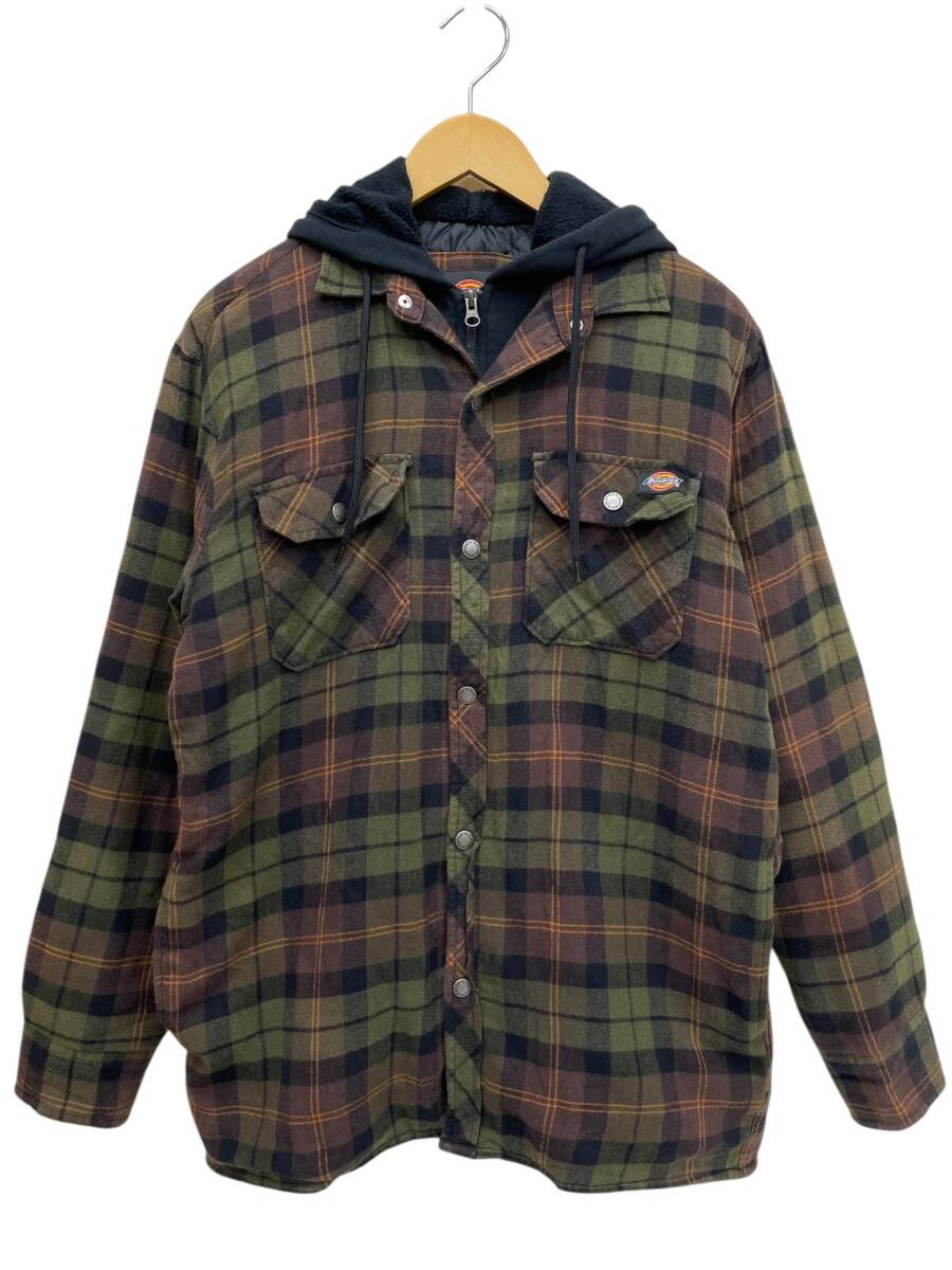 DICKIES (ディッキーズ) キルティング ネルシャツジャケット 中綿 フーデッド シャツパーカー TJ201POC M メンズ/045拍卖