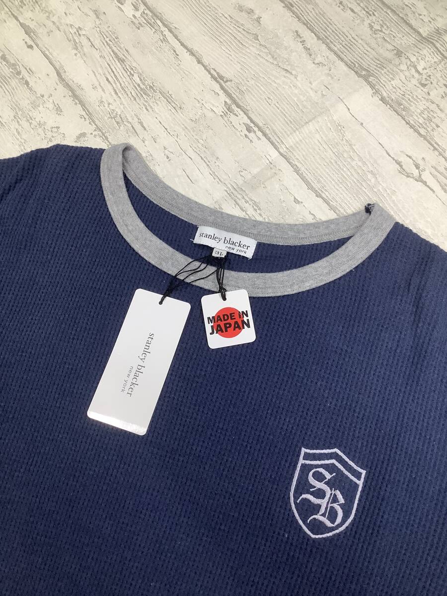 ★新品未使用 stanley blacker スタンリーブラッカー 定価10,780円の品 3Lサイズ 半袖カットソー ネイビー系拍卖