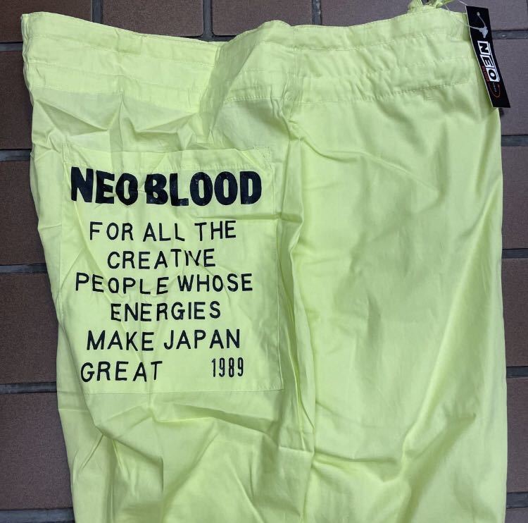 【新品★激安】綿100% 未使用/カジュアルパンツ メンズスラックス ゴルフパンツ/ネオン系 ライム/ウエスト98 紐付/サラサラ生地/NEOTOKYO拍卖