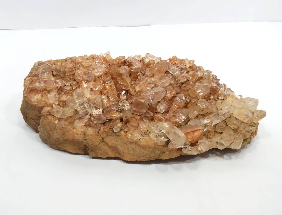 水晶 原石 透明 オレンジ 茶色 天然石 自然石 岩石 クリスタル拍卖