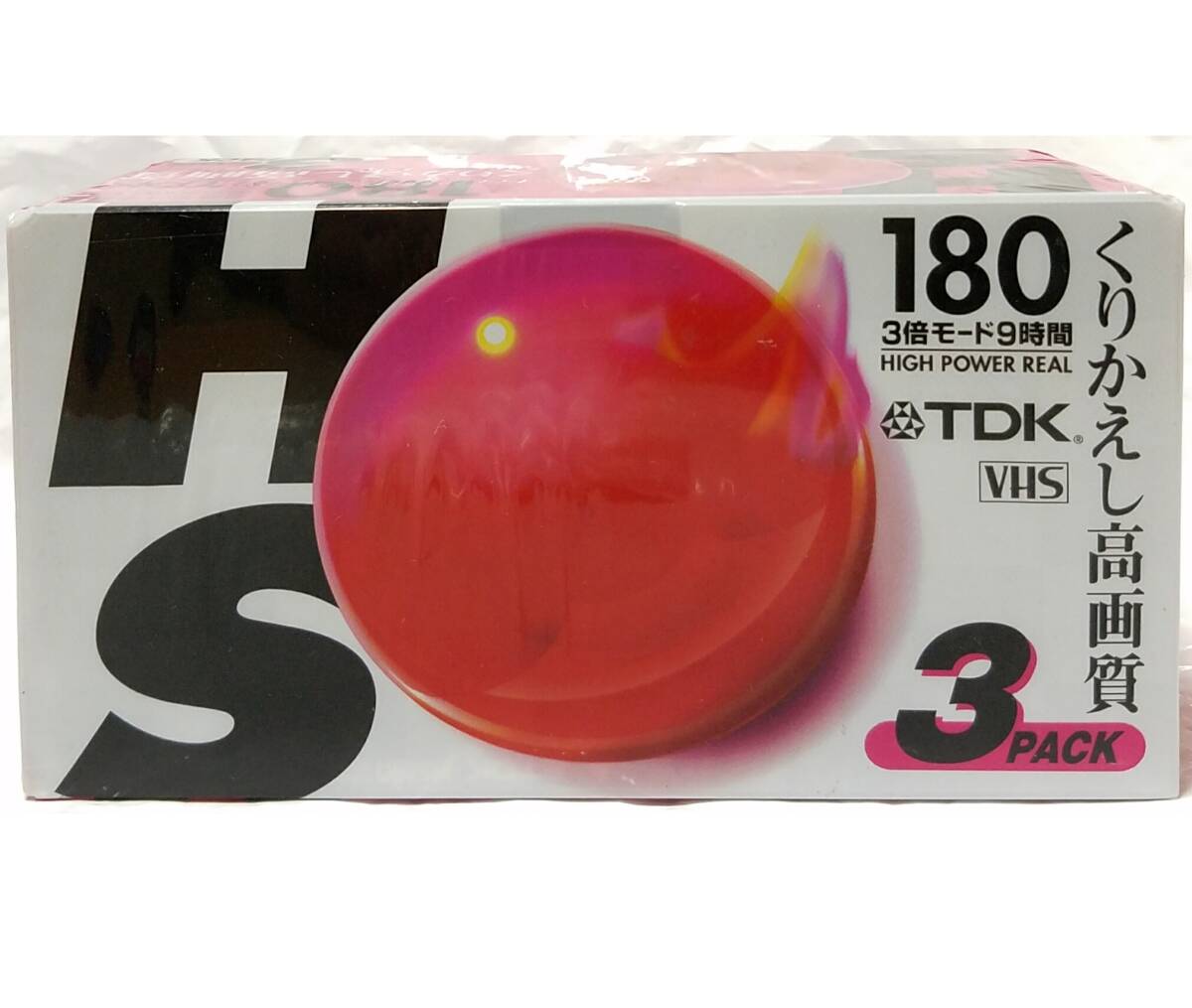 送料600円~新品TDK株式会社 VHSビデオテープ3巻180分(3倍540分)HSビデオカセットテープT-180HSUX3高画質3時間(3倍9時間) 3本パック拍卖