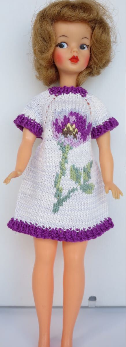 ●ハンドメイド●タミーちゃんサイズ コットンニットワンピース拍卖