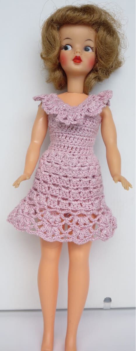 ●ハンドメイド●タミーちゃんサイズ ラメ入りドレス ピンク拍卖