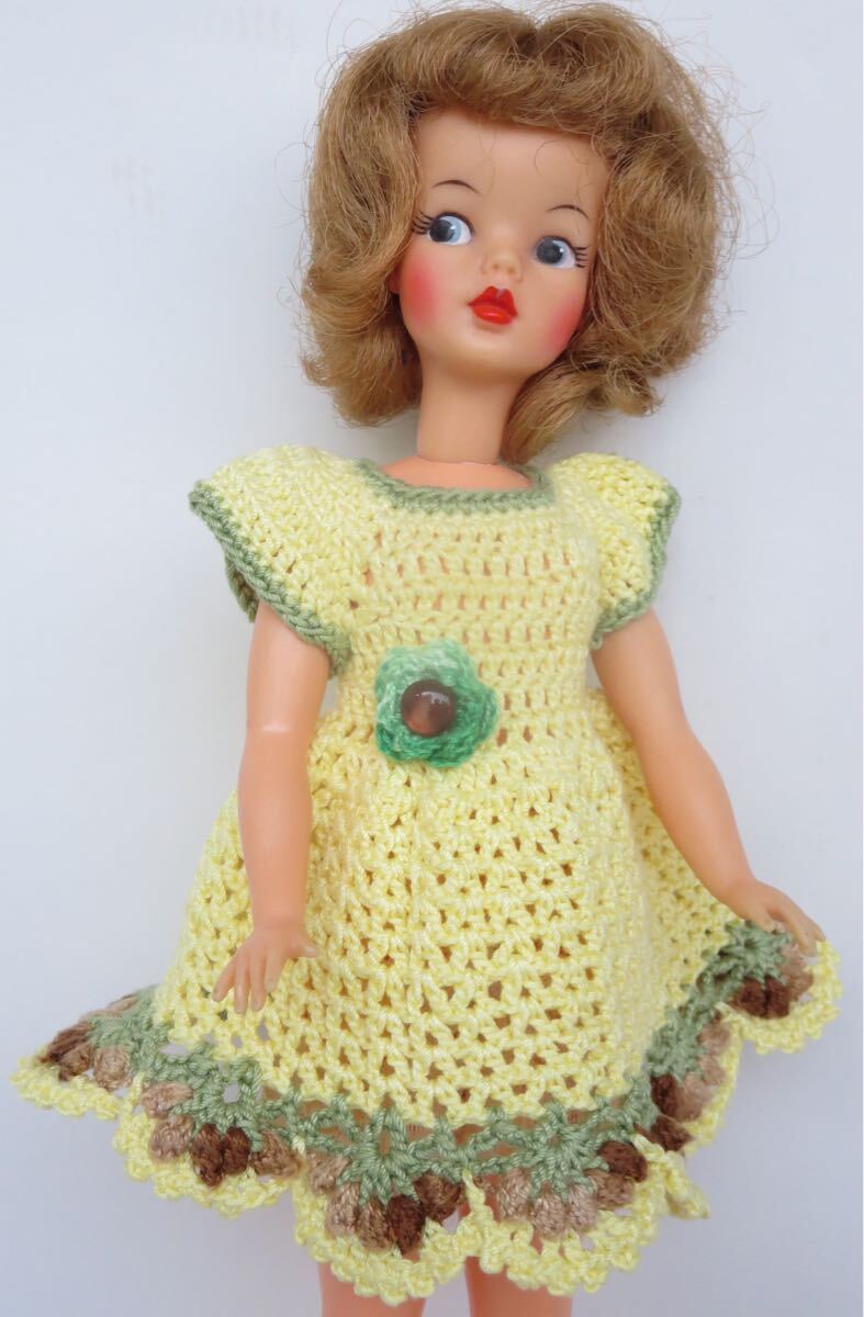 ●ハンドメイド●タミーちゃんサイズ ワンピース*レース下着 イエロー拍卖