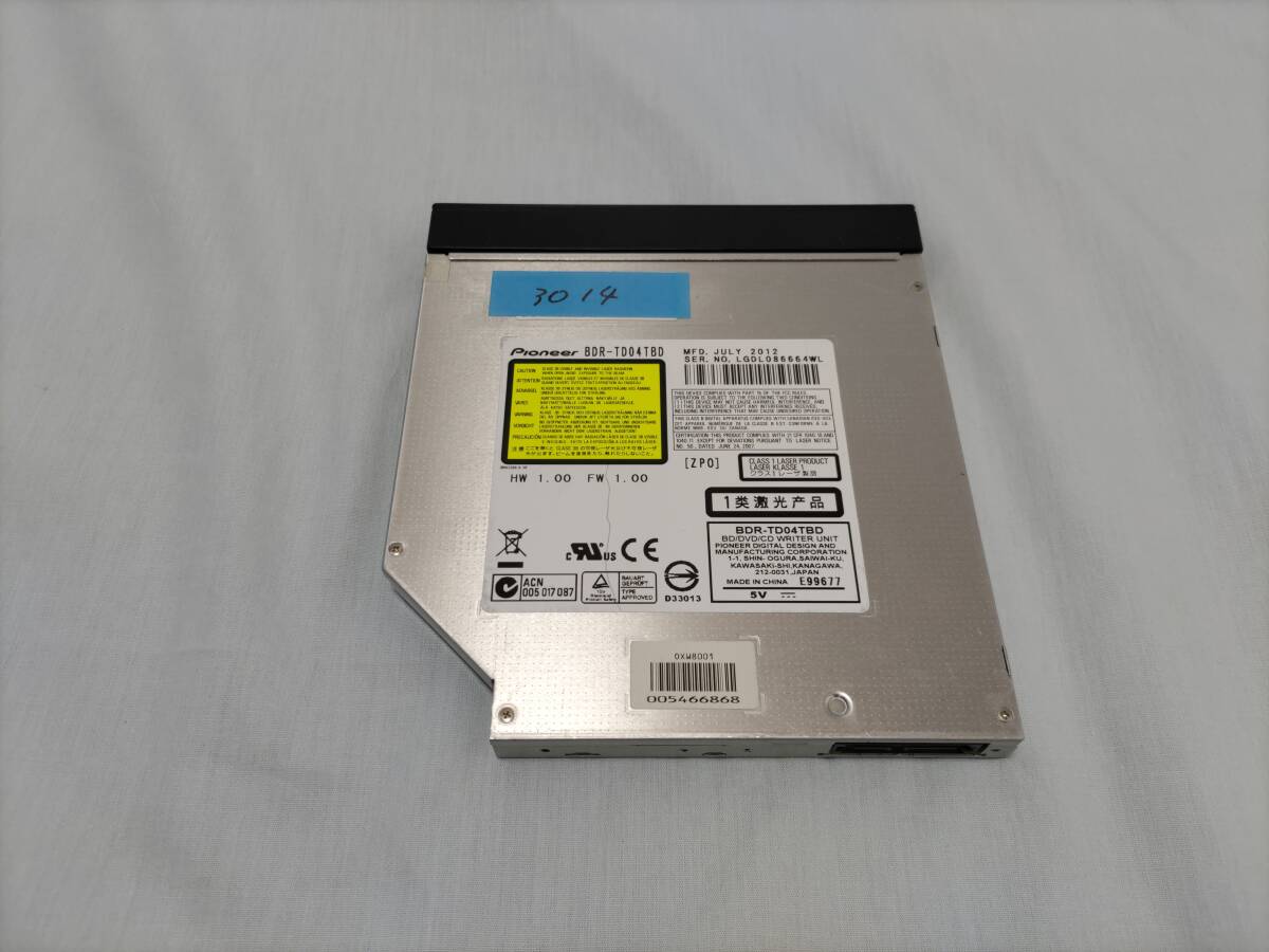 Pioneer BDR-TD04TBD スリム型内蔵Blu-rayドライブ12.7mm厚 中古品 動作確認済 NO3014拍卖