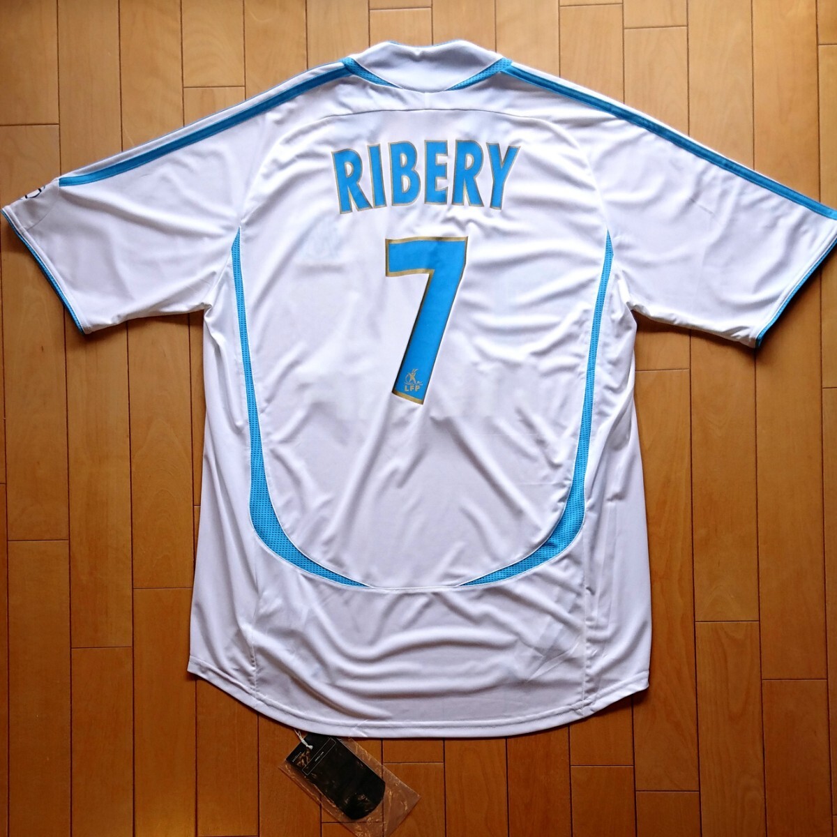 【新品、タグ付き】adidas リーグアン オリンピック・マルセイユ 2006-07シーズン 半袖 ホームユニフォーム Lサイズ リベリー #7拍卖
