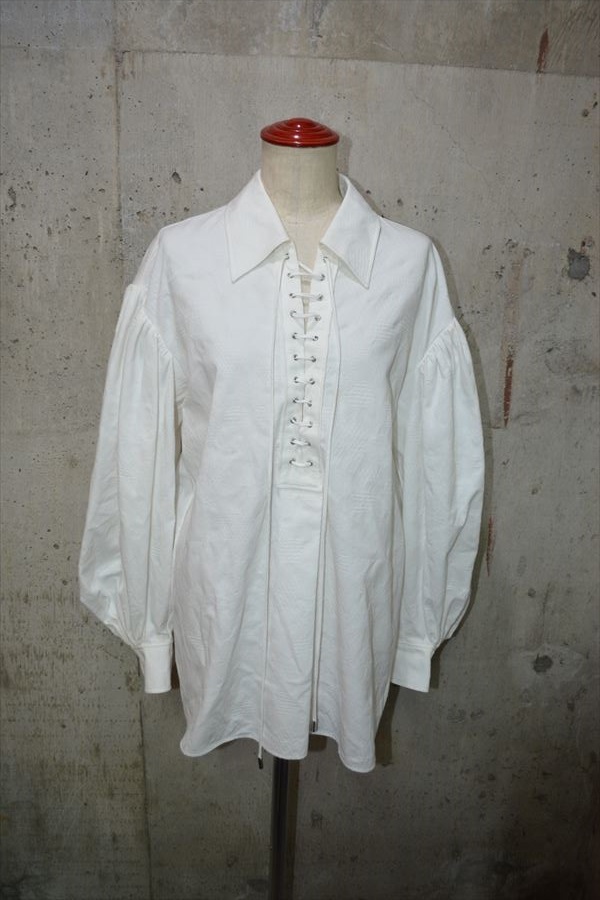 クロエ Chloe レースアップ シャツ 34 CHC23AHT5304610134 D8139拍卖