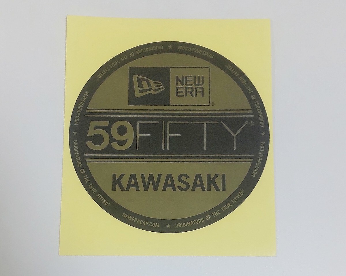 送料85円~ NEWERA KAWASAKI 川崎 59FIFTY ステッカー 検 非売品 ニューエラ ノベルティー サイズステッカー シール 販促品拍卖