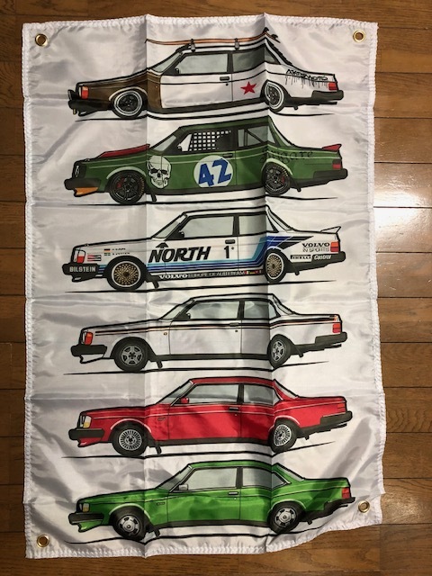 誰も持ってない!お部屋に!ボルボ VOLVO 850タイプ フラッグ タペストリー 旗 通常サイズ 送料サービス拍卖