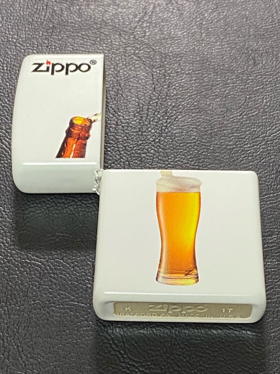 zippo ビール 前面加工 外側ケース アウター ホワイト 希少モデル 2017年製拍卖