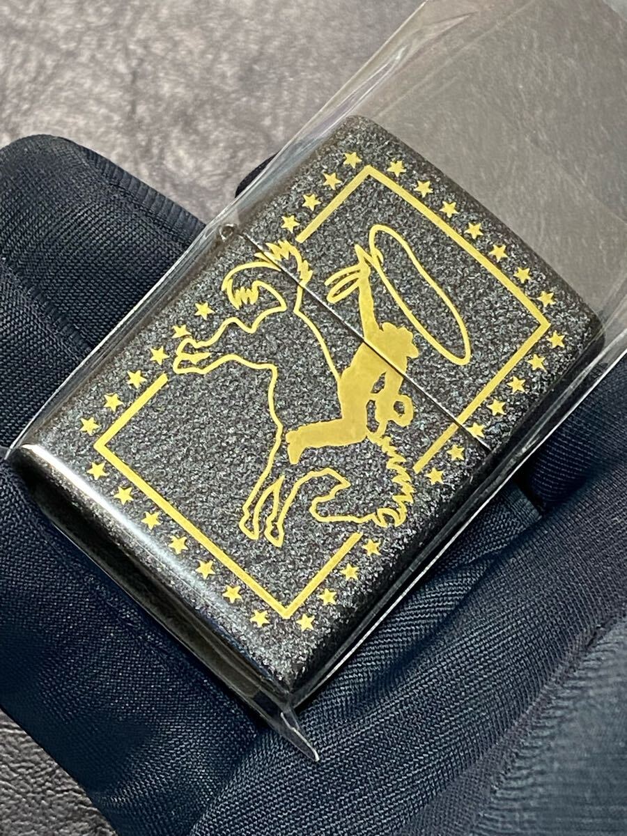 zippo カウボーイ ブラッククラックル 希少モデル 2016年製 ② シルバーインナー 2016年製 拍卖