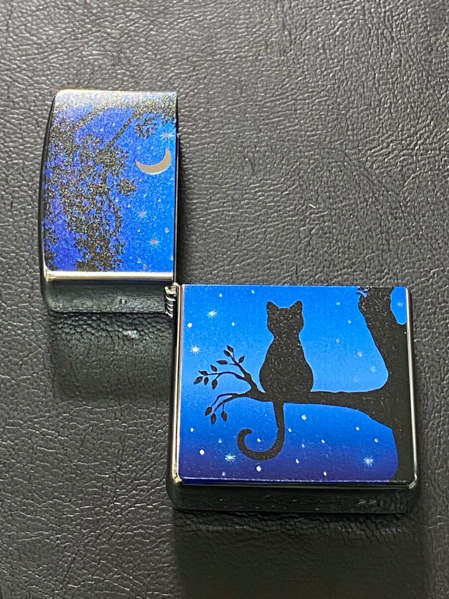 zippo 猫 星空 前面加工 外側ケース アウター 夜景 希少モデル 2022年製拍卖