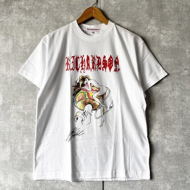Richardson リチャードソン プリントTシャツ size2 USA製 アメリカ製 コットン 白 ホワイト Andrew Richardson 新品未使用拍卖