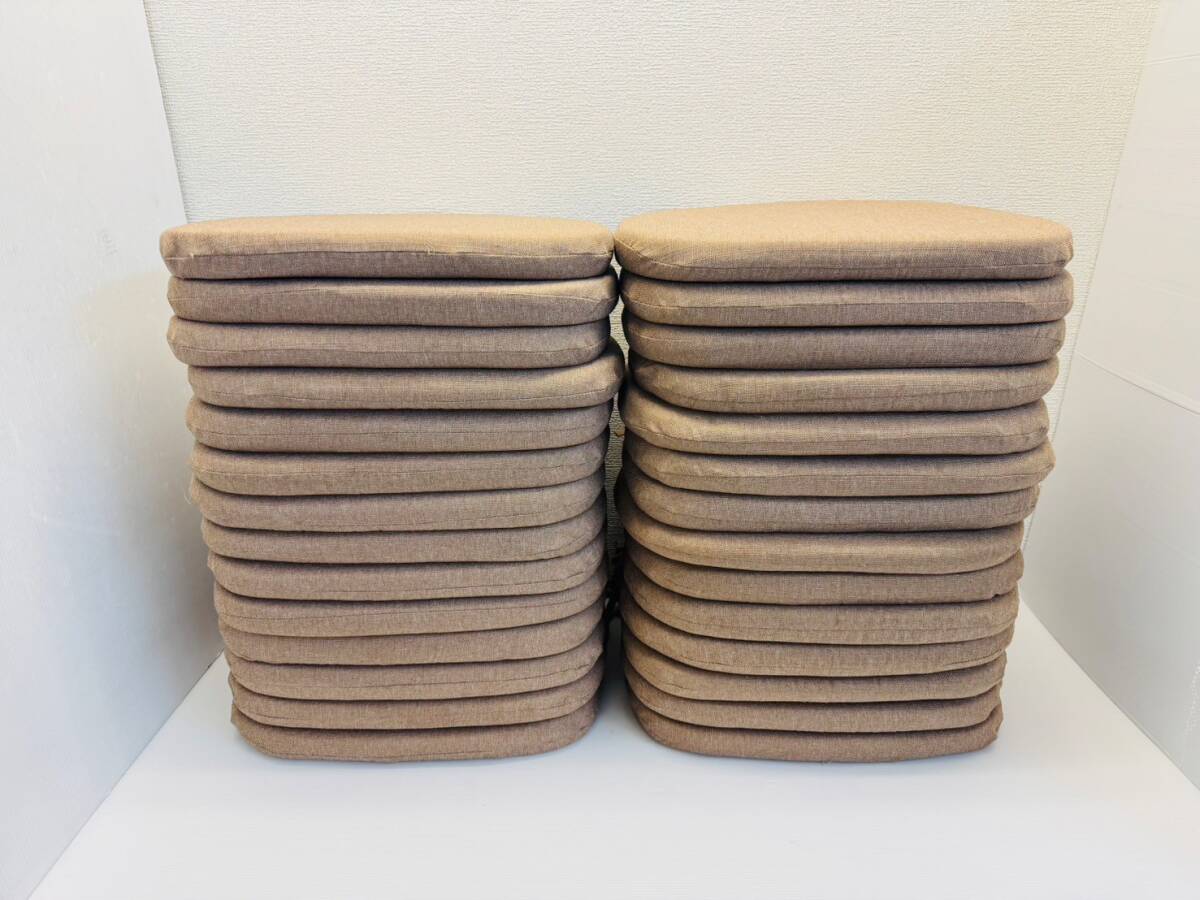 な1867-1 無地バテイ型シート 座布団 紐付き 洗える クッション 椅子用 28枚 W440×H390×T40mm 飲食店/店舗【引取歓迎】拍卖