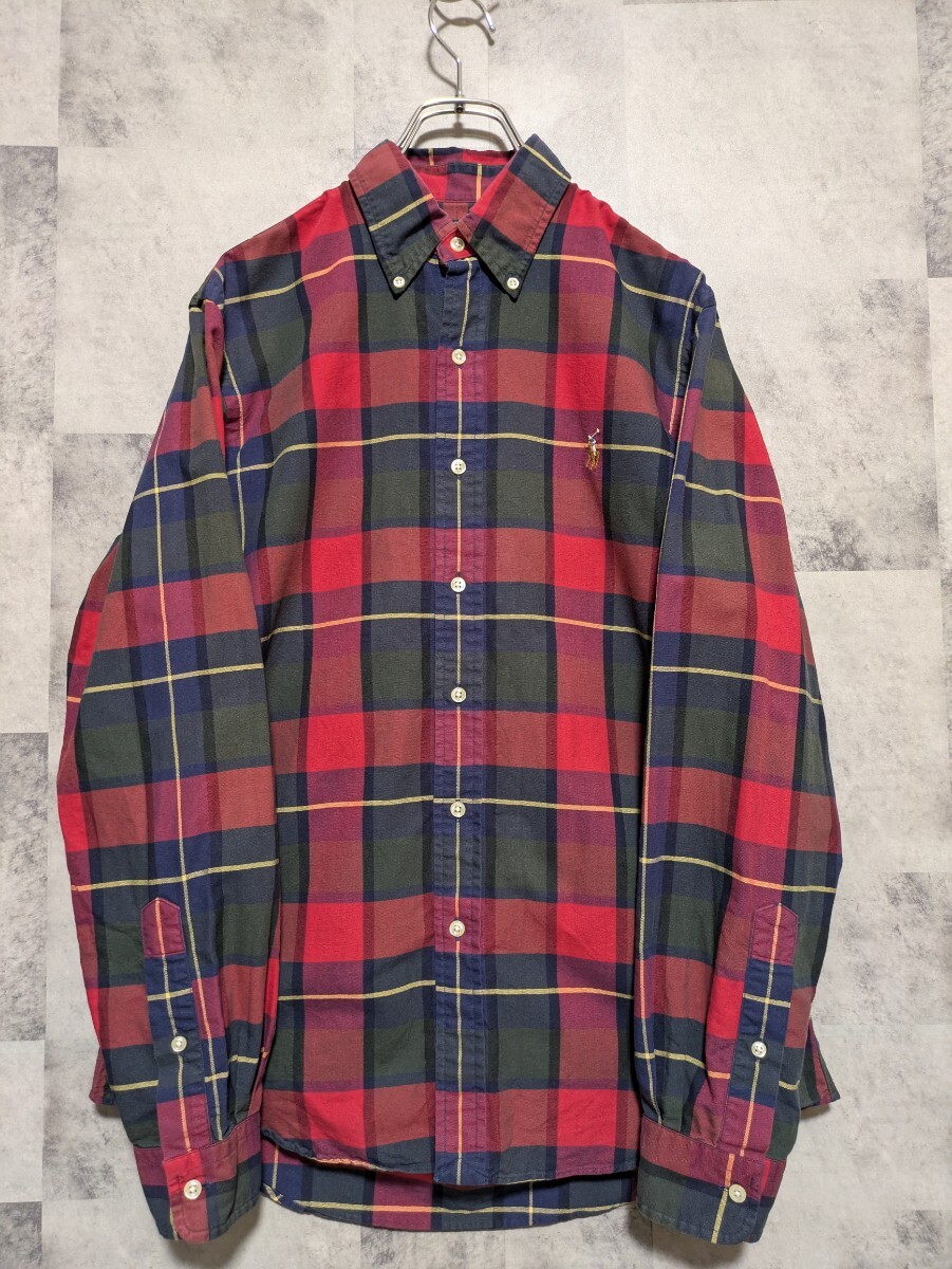 ポロラルフローレン POLORALPHLAUREN S チェック 長袖シャツ ネルシャツ チェック柄 classicfit ボタンダウンシャツ osagari拍卖