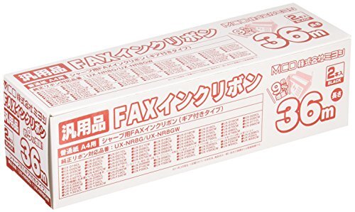 ミヨシ シャープ UX-NR8G/8GW/9G/9GW汎用インクリボン 36m 2本入り FXS36SH-2拍卖