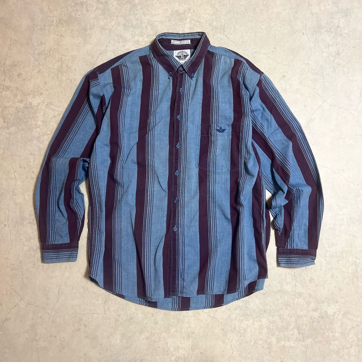 Dockers Stripe Buttom down Shirt Levi's ドッカーズ ストライプボタンダウンシャツ 長袖 リーバイス 拍卖