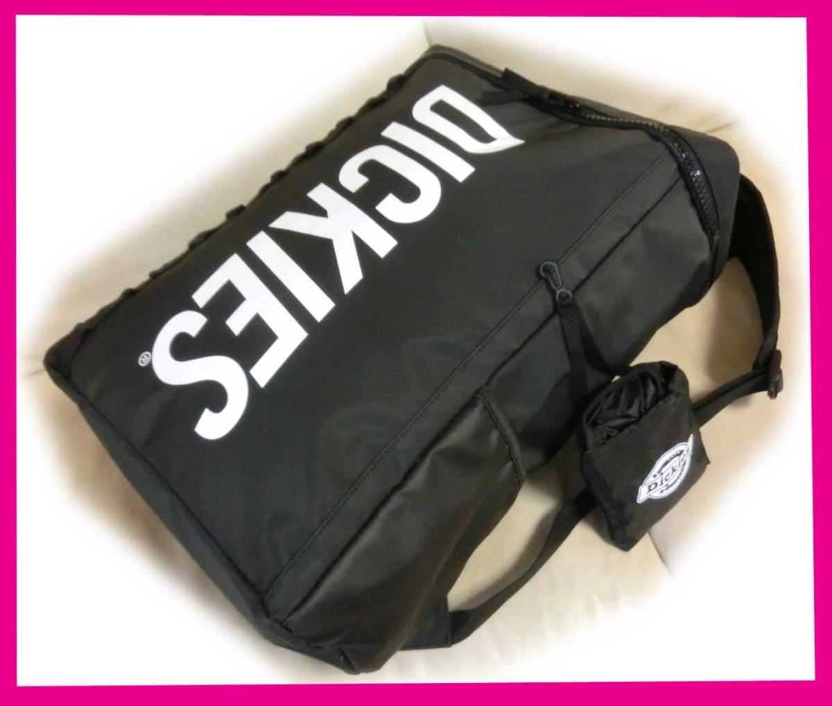 新品 ブラック Dickies ディッキーズ リュック メンズ デイパック PC収納 バックパック レインカバー付き ボックス型 通勤 通学拍卖