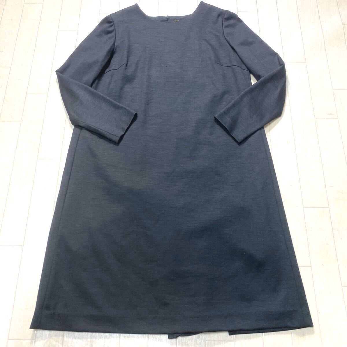 O19☆ Leilian レリアン トップス 長袖ワンピース ロング丈ワンピース レディース 11 ブラック拍卖