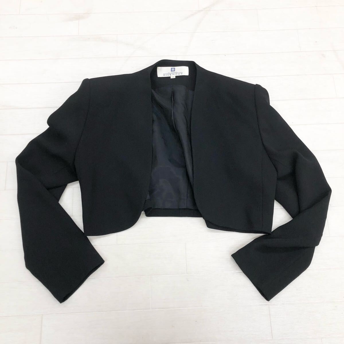 M13〓 GIVENCHY ジバンシィ ジバンシイ ジバンシー ボレロ レディース サイズ10 ブラック トップス 上着 長袖 羽織 ボタンレス フォーマル拍卖