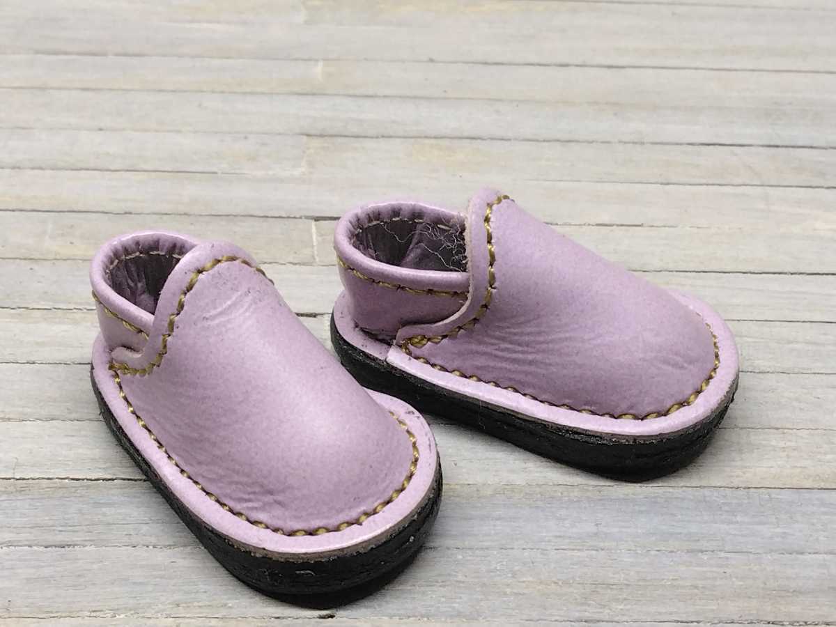 ネオブライス ピュアニーモ ICドール リカちゃん オビツ ハンドメイド本革 アンティーク調 プレーントゥシューズ 23拍卖