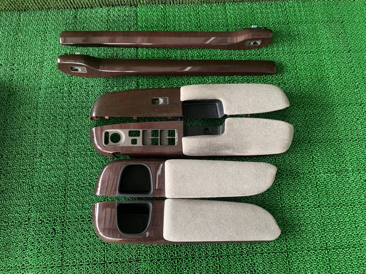 ●即決値段●3 ホンダ RR1 RR3 エリシオン レザー アームレスト 木目 ウッド パワーウインドウスイッチ パネル ドリンクホルダー 6点拍卖