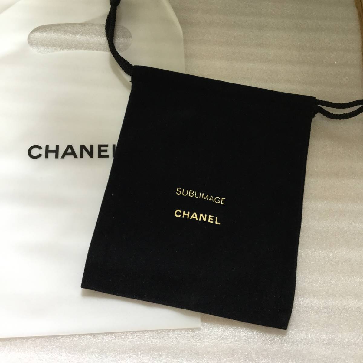 シャネル サブリマージュ ビロード風素材 巾着袋黒拍卖