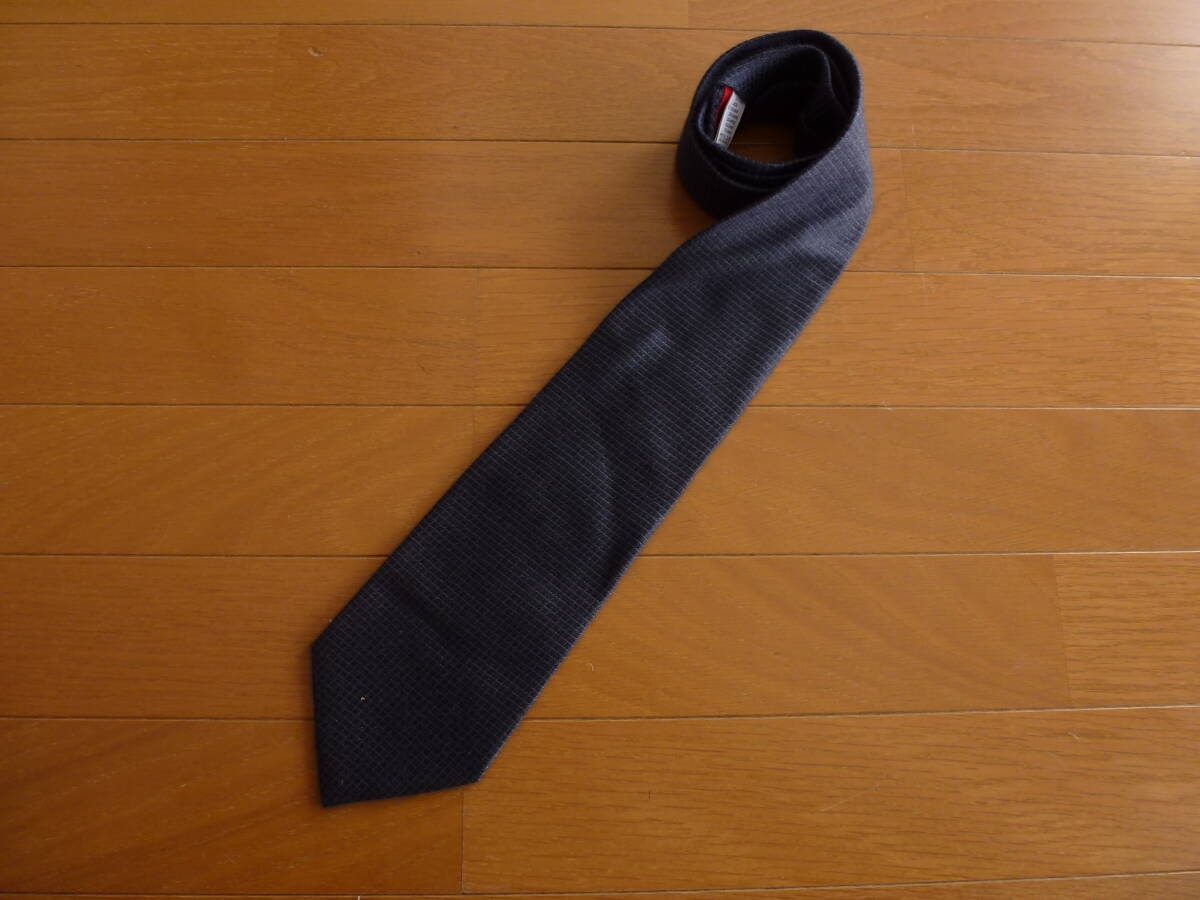 カシミヤ シルク VALENTINO バレンチノ ネクタイ ネイビー イタリア製拍卖