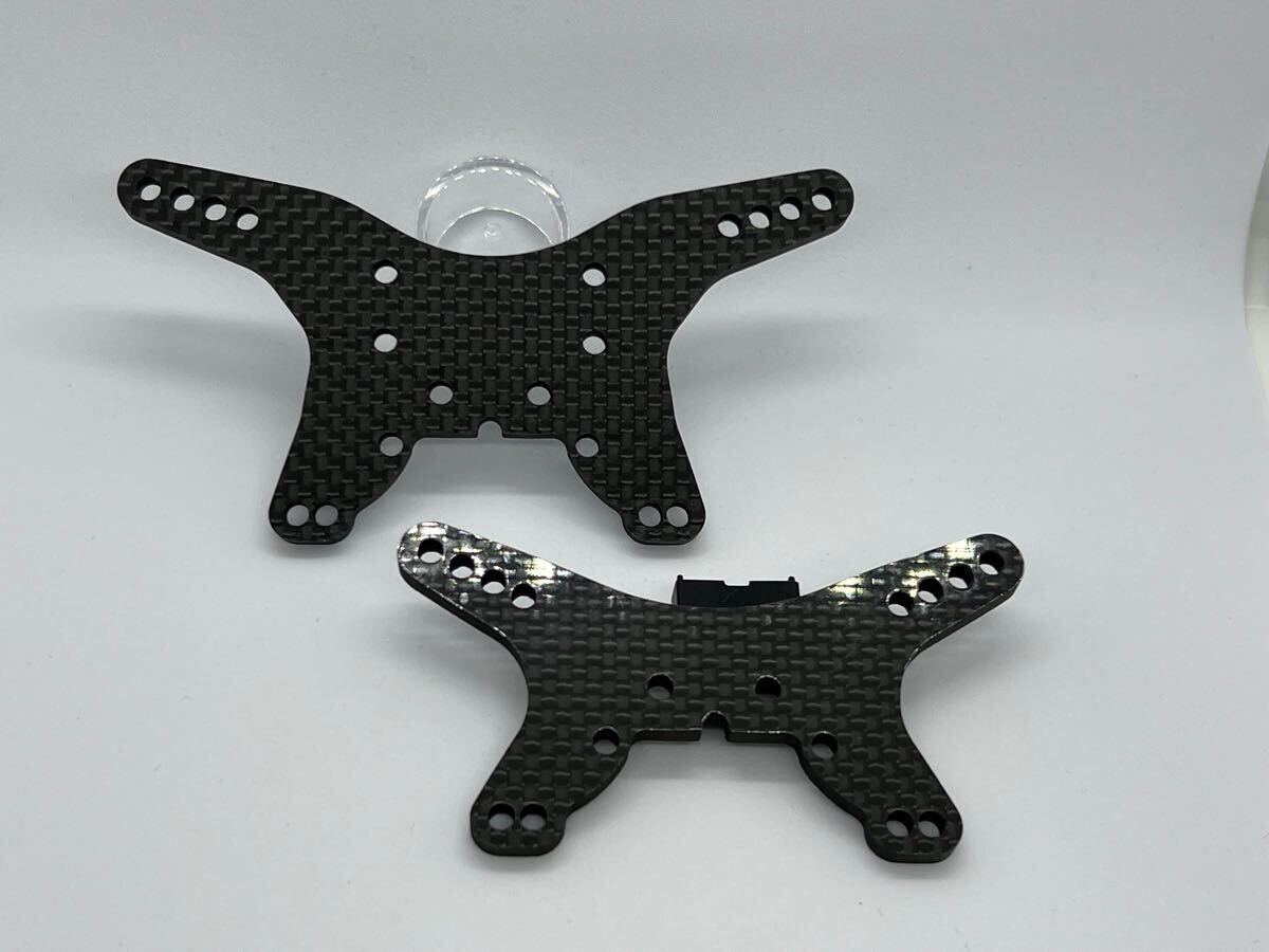 【〜在庫入荷〜ノーマル形状 Ver.2.0】タミヤ DB01 ドゥルガ ドライカーボン ダンパーステー 前後セット carbon 検)DF03 DB02 TD4 TRF503拍卖