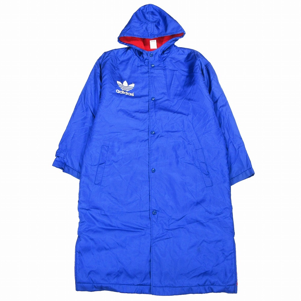 adidas アディダス ベンチコート トレフォイルバックロゴ 内ボア ブルー 青 サイズ160 ジュニア ADJ-8703 /SGW拍卖