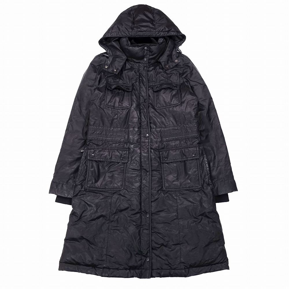 LACOSTE ラコステ フーデット ダウンコート アウター ジップアップ ブラック サイズ40 BF960E レディース /SGW拍卖