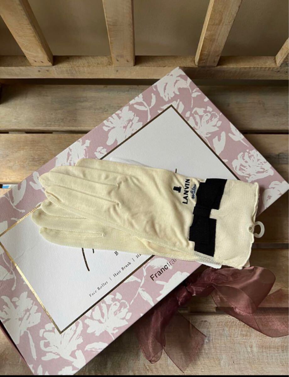 新品 LANVIN ランバンオンブルー UVケアグローブ 日焼け止め手袋拍卖