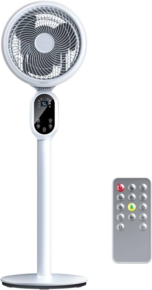 サーキュレーター 扇風機 リビング イオン機能&360度首振り 省エネ AIモード 静音DCモーター 4つの送風モード 3段階風量 12時間切拍卖