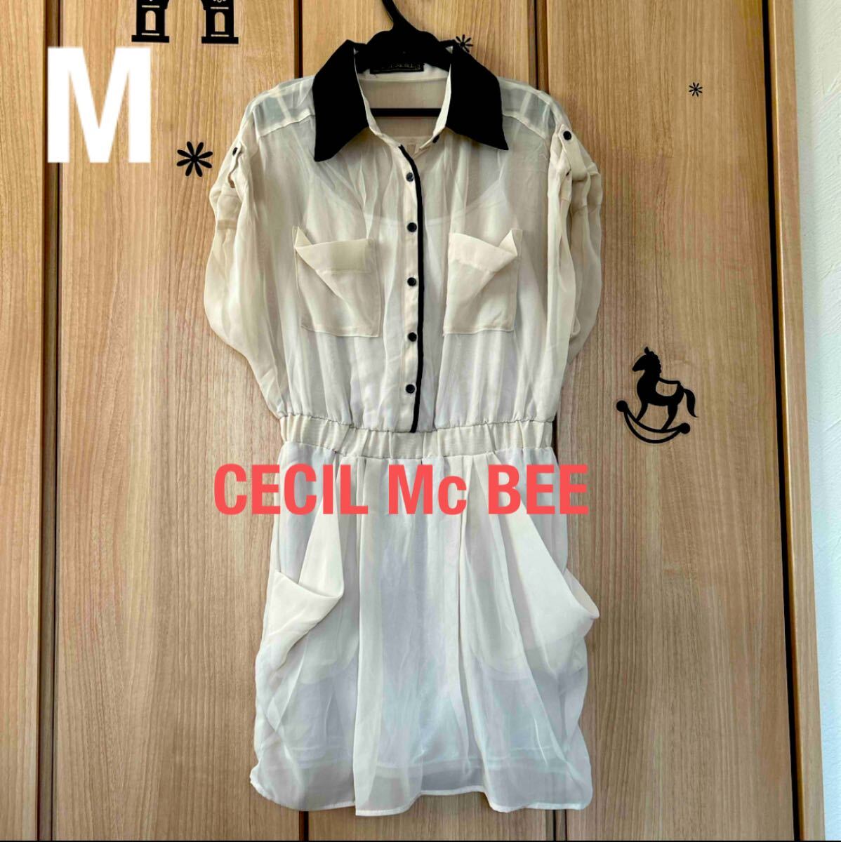 【送料込】900円スタート☆MセシルマクビーCECIL Mc BEEウエストゴムワンピース地雷系ゴスロリロリータ量産系姫R拍卖