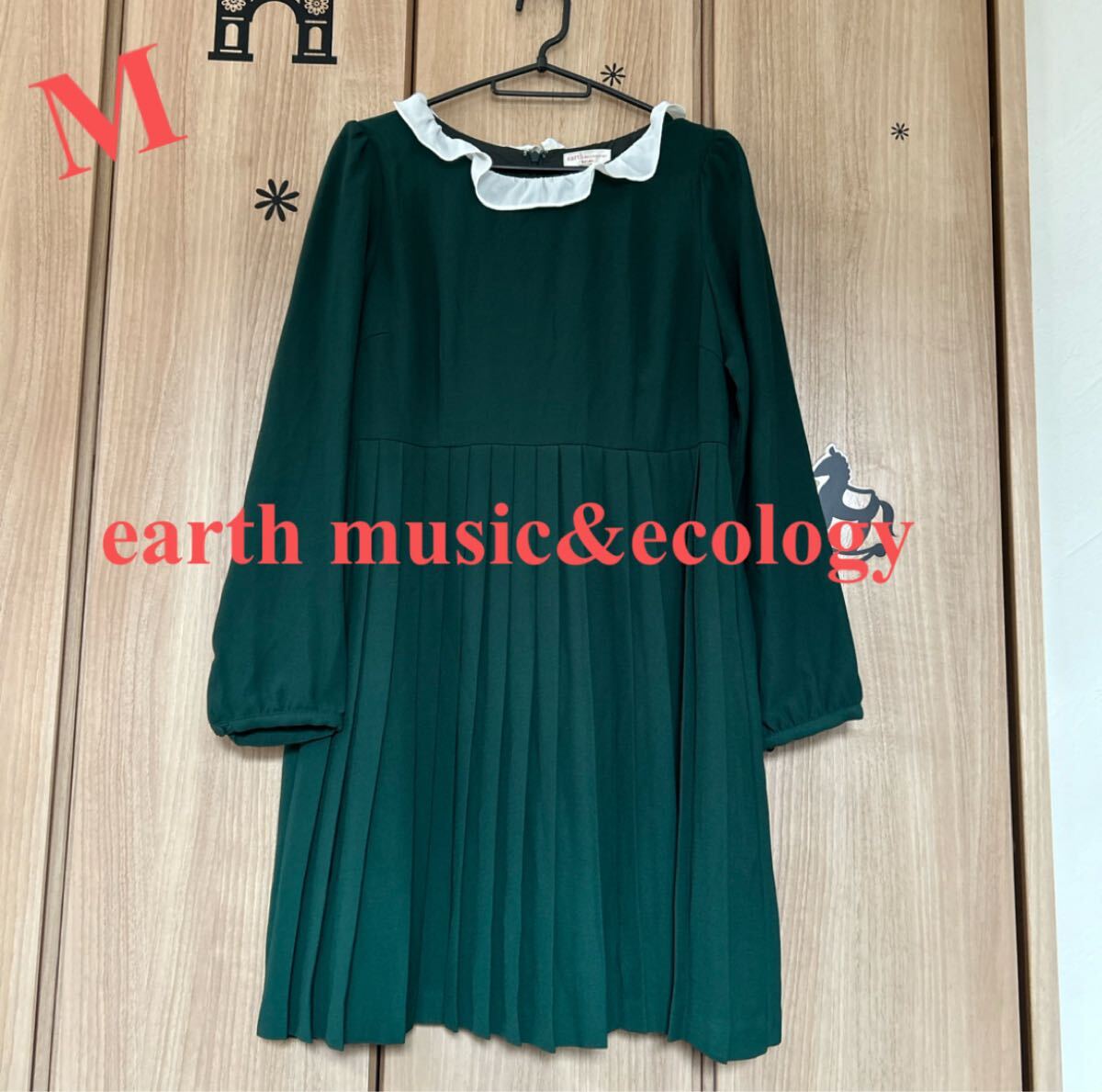 【送料込】1000円スタート☆Mアースミュージックアンドエコロジーearth music&ecologyプリーツワンピース地雷系ゴスロリロリータ地雷系姫U拍卖