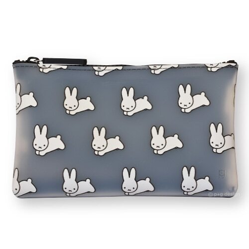 【即決】★p+g design ミッフィー★ポーチ ジッパー miffy ブラック キャラクター シリコン ウサギ ピージーデザイン 小物入れ拍卖