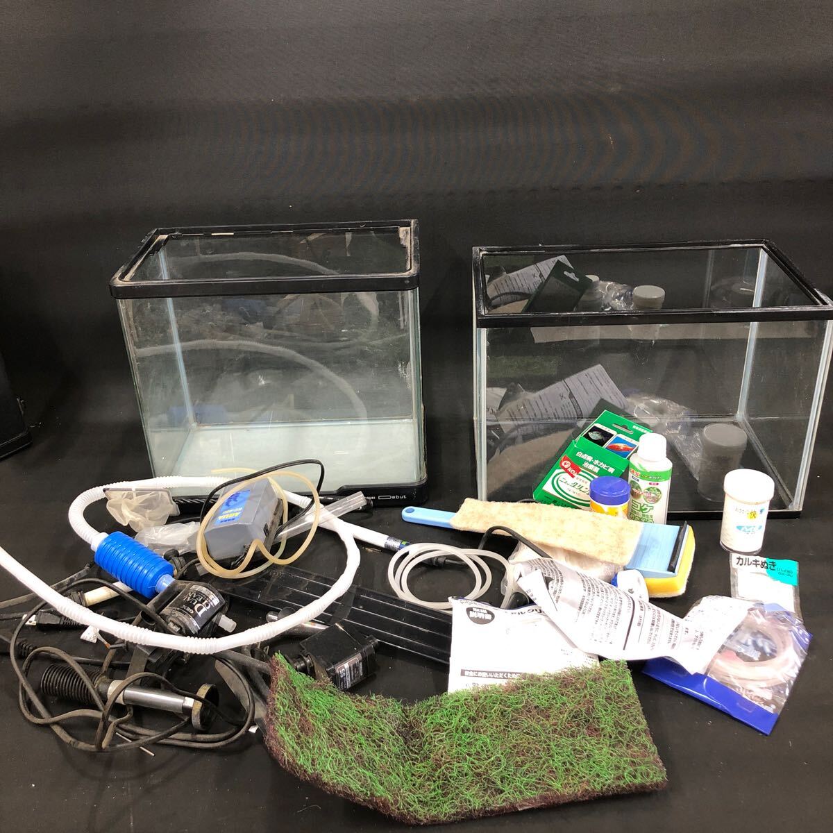 T2977 水槽2点 ガラス 他付属品 現状品渡し ジャンクで拍卖