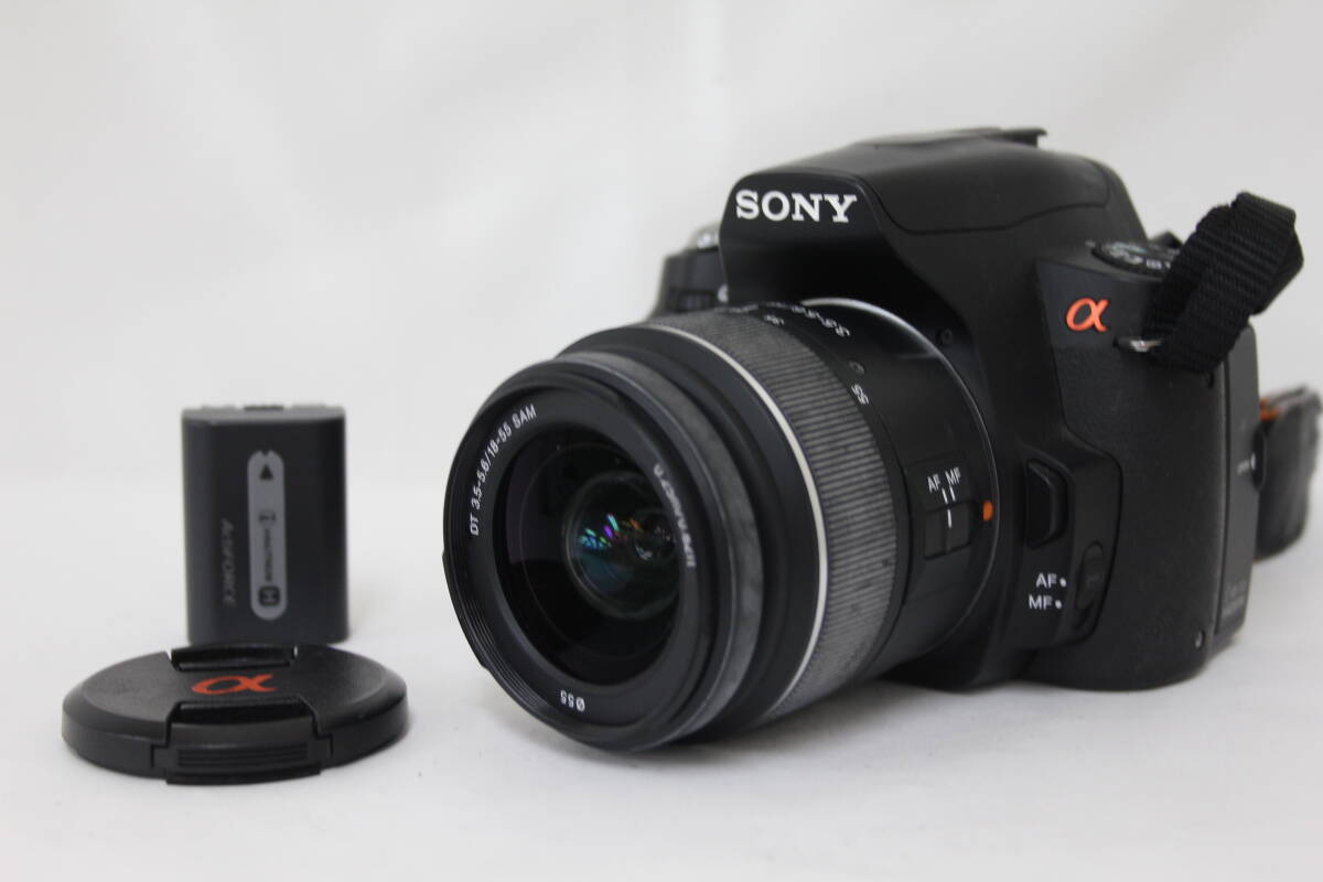 【返品保証】 ソニー SONY α DSLR-A230 18-55mm F3.5-5.6 SAM バッテリー付き デジタル一眼 M5249拍卖