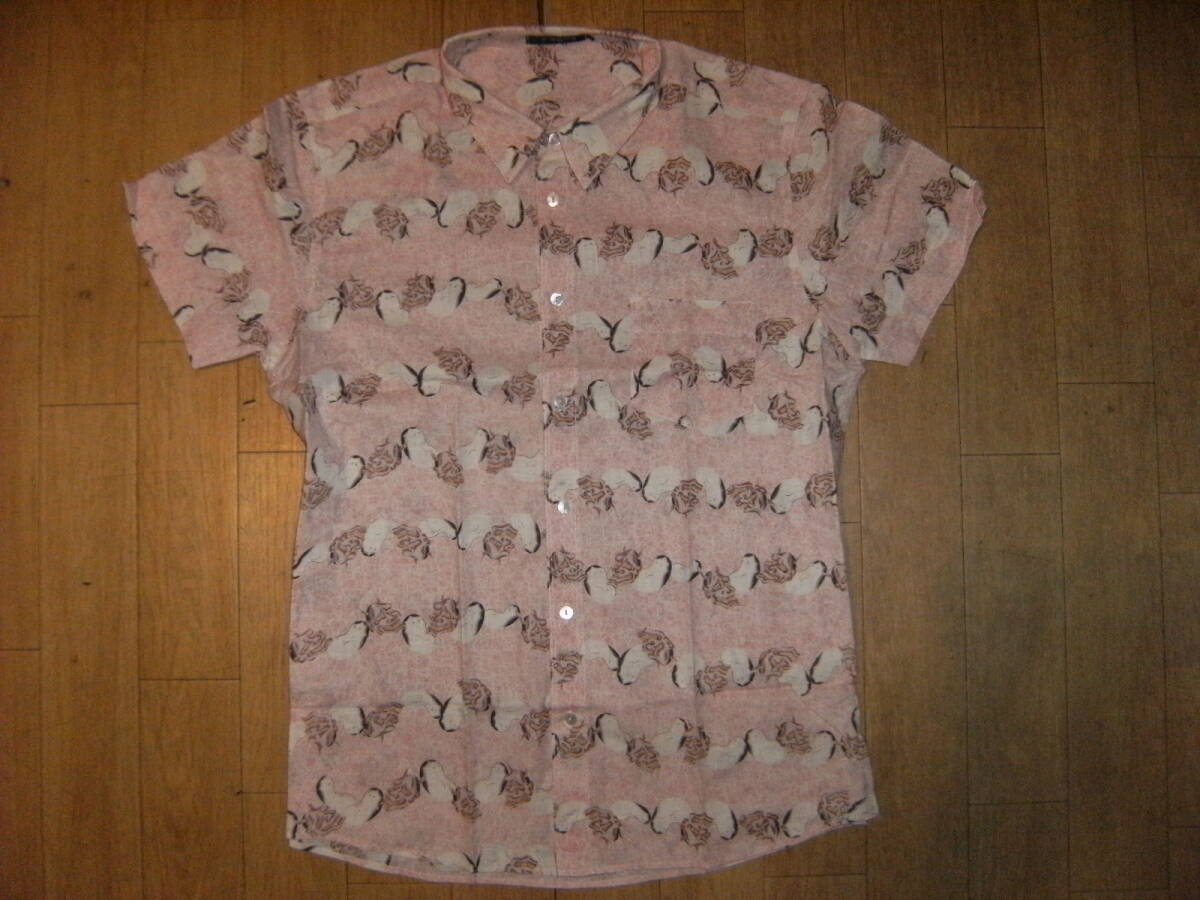 日本製★縁起物 江戸 和風 般若 おかめ 京都 亀田富染 Pagong パゴン 半袖シャツ★ディスコ ヤンキー 暴走族 ヤクザ 街道レーサー デコトラ拍卖