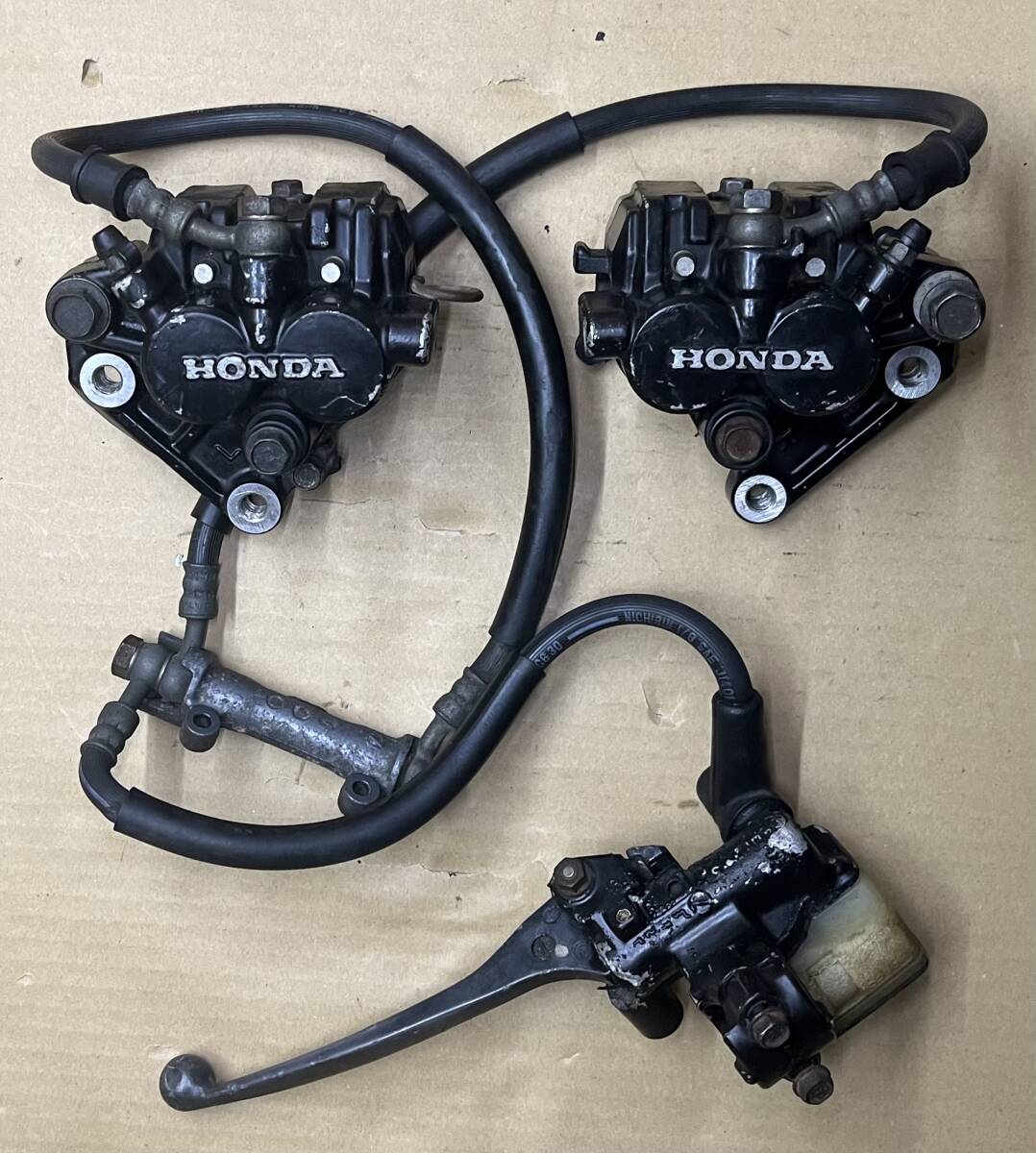 ●特選中古★ホンダ 純正★CB750F RC04●フロント/ブレーキ/キャリパー/左右/マスターシリンダー/ホース/ジョイント/サポート●FC FB BD96拍卖