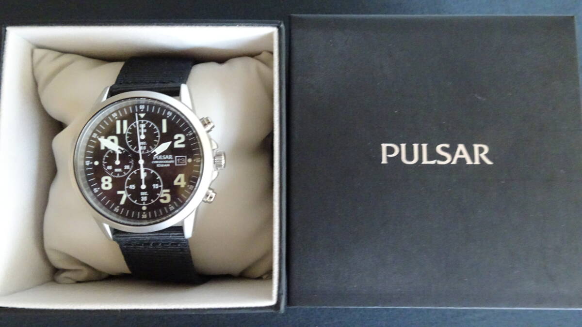 SEIKO PULSAR VD57-X175 / クロノグラフ・日付・クォーツ時計:美品・電池交換済拍卖