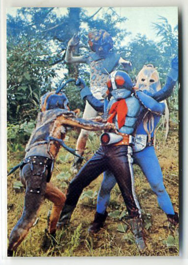 ◆防水 カルビー 仮面ライダーチップスカード(1999 復刻版)54番 「仮面ライダー」オープニングテーマ・3 レッツゴー ライダーキック 即決拍卖