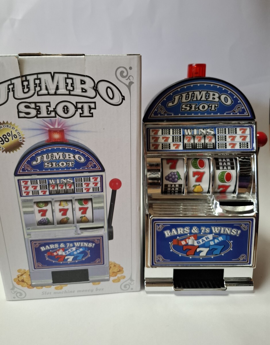 ジャンボ スロット バンク 貯金箱 おもちゃ 電池式 jumbo slot machine toy bank 拍卖