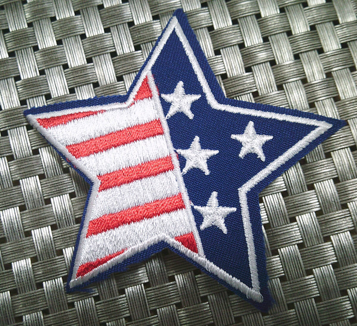 NM《萌星型US星条旗》新品 星条旗 スター USA刺繍ワッペン◆アメリカ USA ◆サバゲー・コスプレ スポーツ■■ 洋服・衣類・衣服DIY■拍卖