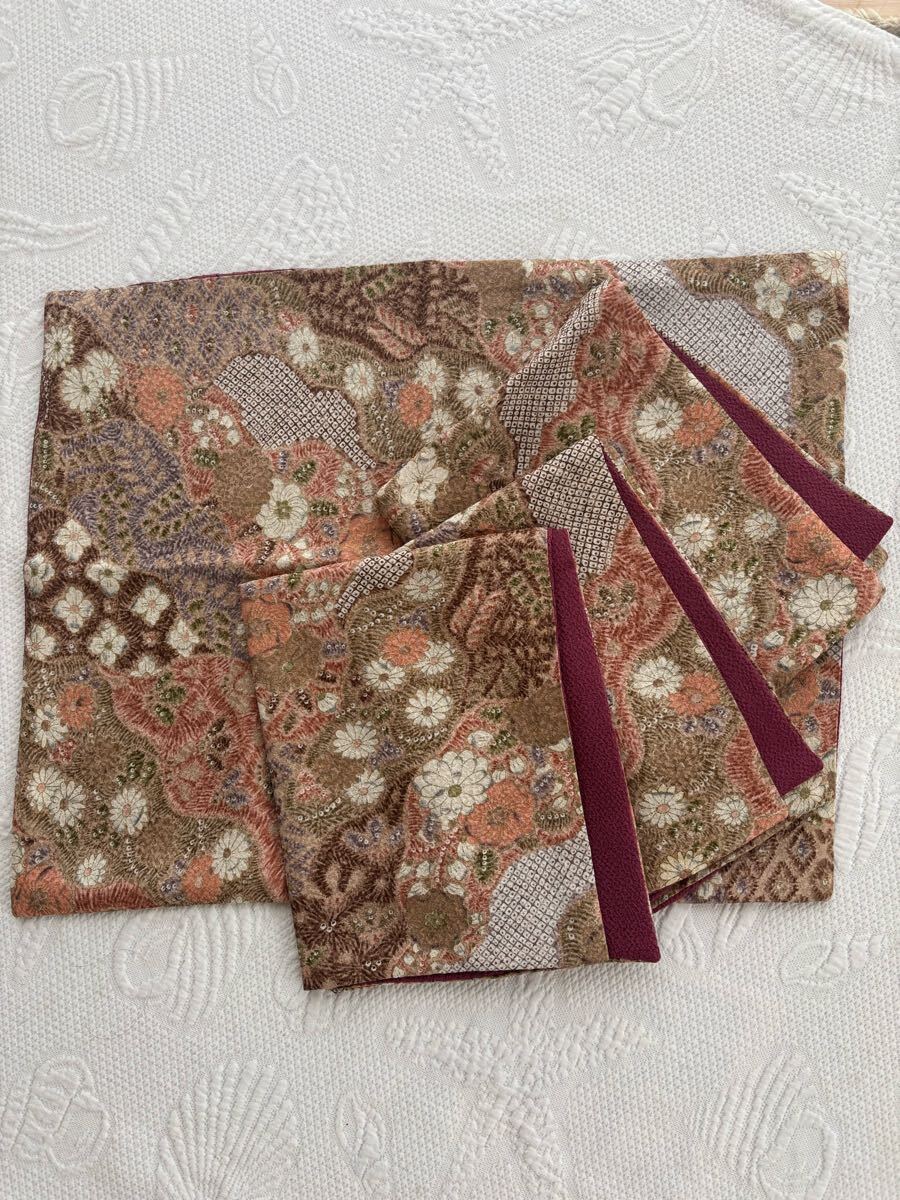 正絹リバーシブル・ランチョンマット お正月 お祝い テーブルコーディネート ハンドメイド拍卖