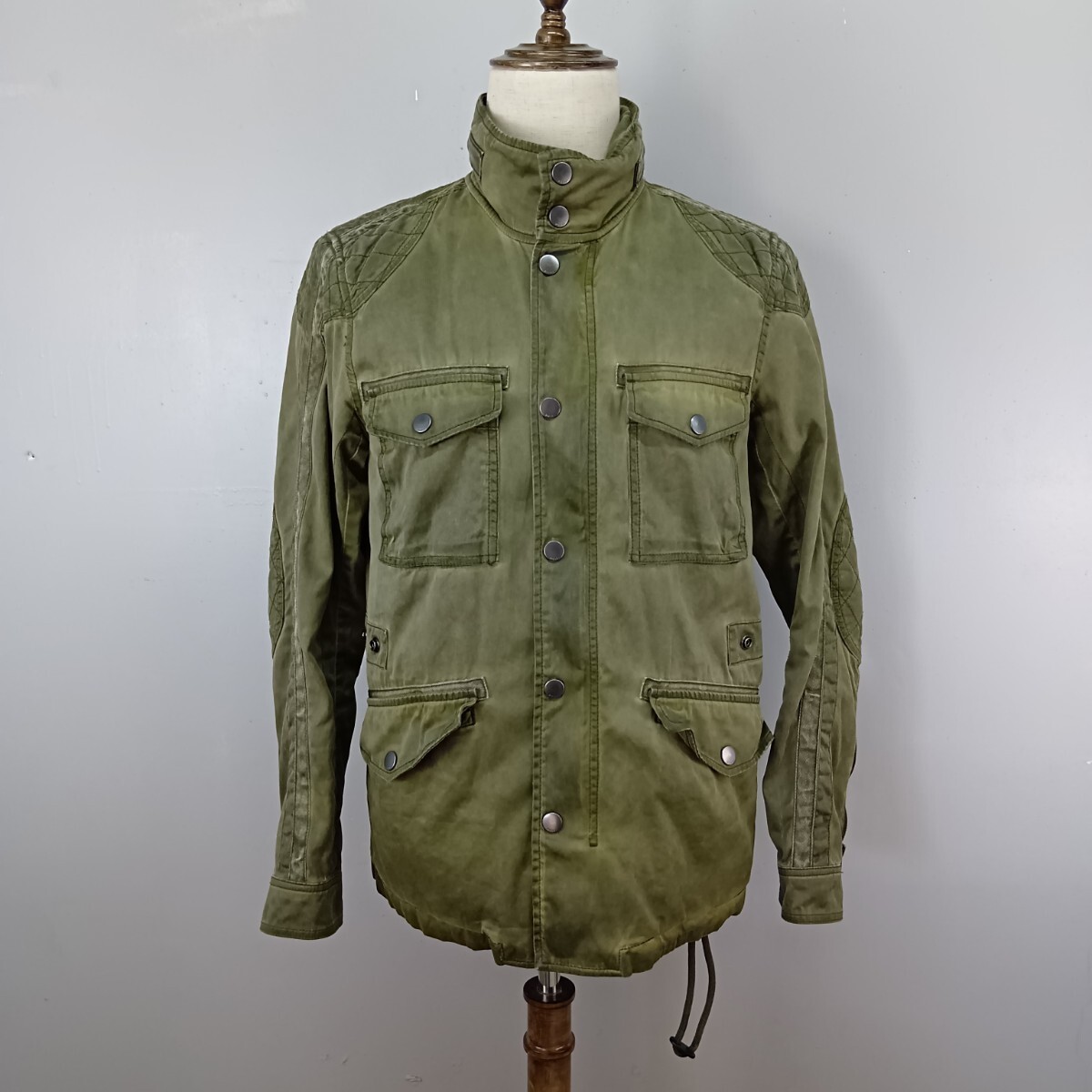 DIESEL ミニタリージャケット ダメージ加工 ディーゼル Мサイズ オリーブ y2k拍卖