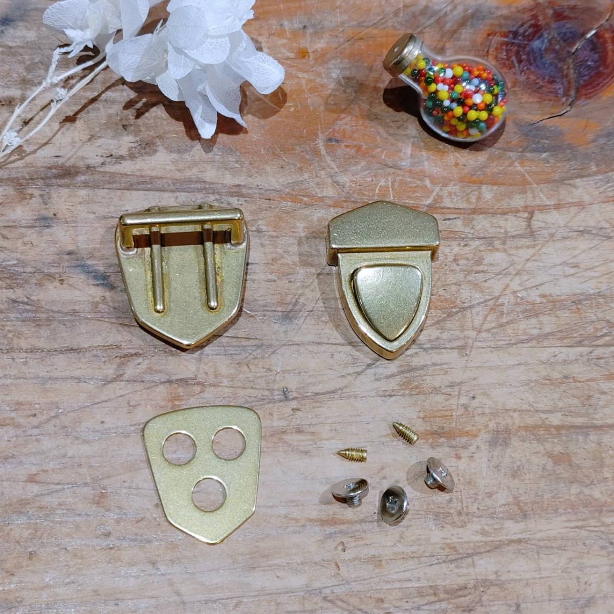 レザークラフト 真鍮金具 Brass 差込金具 拍卖