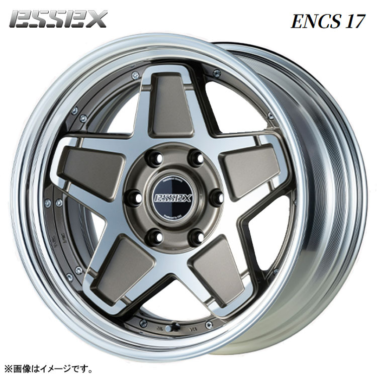 送料無料 エセックス ENCS-17 2PIECE リバースリム 7.5J-17 +22~50 6H-139.7 (17インチ) 6H139.7 7.5J+22~50【1本単品 新品】拍卖