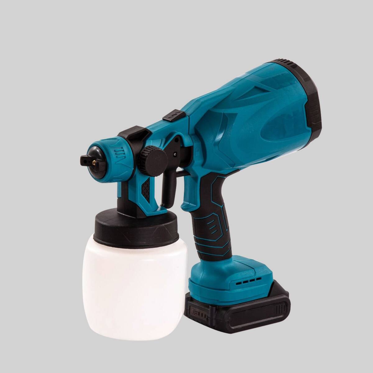 新品スプレーガン 充電式 塗装機 コードレススプレーガン 塗装ガン 噴射量調節可能 漏斗と洗浄針付き 18Vマキタバッテリー併用 拍卖