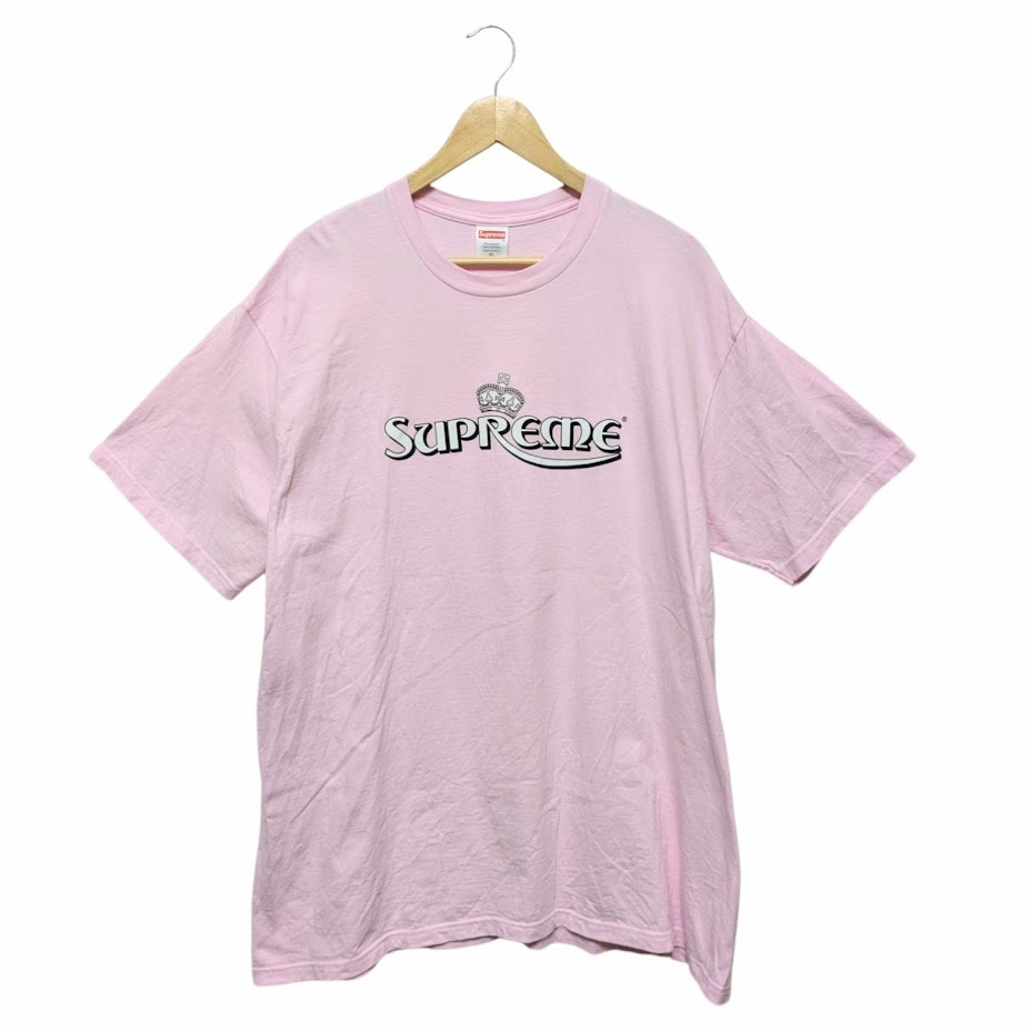 23SS SUPREME Supreme シュプリーム Tシャツ Crown Tee クラウン ピンク サイズ XL拍卖